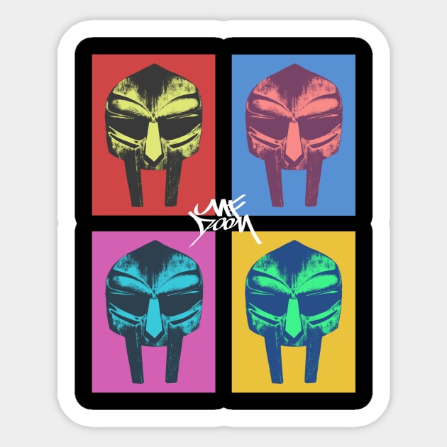 Pop art mask mf doom Sticker by Vigoroznat